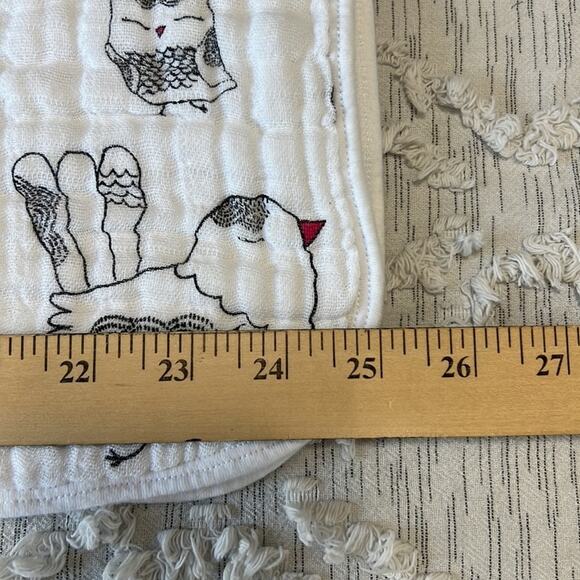 Aden + Anais Baby Security Blanket Lovey 100% Organic Cotton Owl Print - Picture 5 of 7